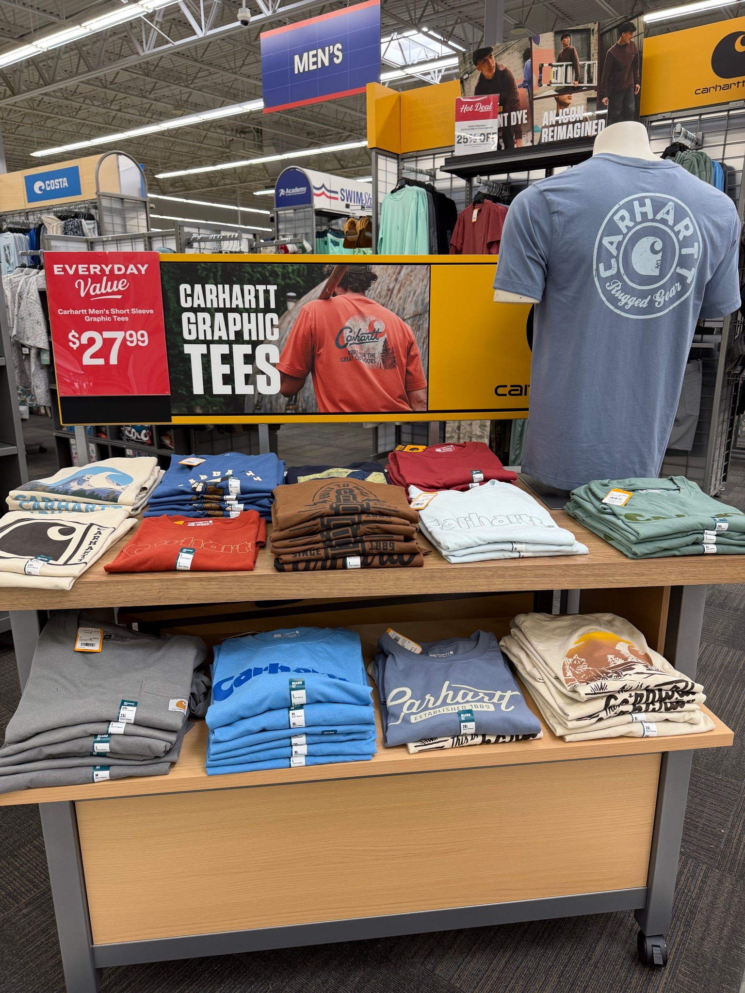 @academy 
30% off Carhartt Men's Short Sleeve Logo T-Shirt

Great for work or casual wear, the Carhartt Men's Short Sleeve Logo T-shirt is made of 100% cotton knit jersey for a soft feel and comfortable wear and features a rib-knit crew neck with a tagless neck label and side-seam construction to help minimize twisting. Carhartt logo printed on the front and back

#LTKMens