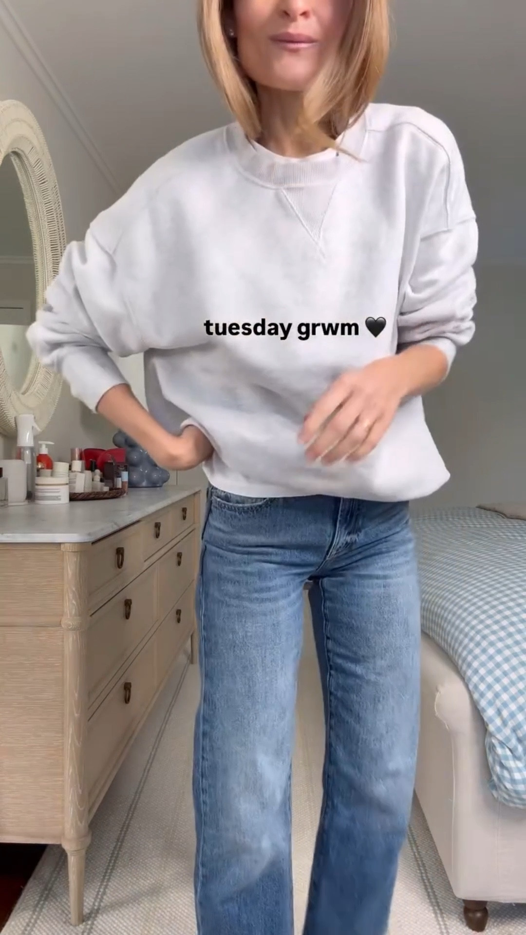 happy tuesday!! I hope your week is off to a great start!

It’s freezing here, so today called for cozy & comfortable layers. Love this sweatshirt so much. The heather grey is perfect and the fit is perfectly relaxed — easy to throw on with jeans and a tee (like I did!), or with your favorite leggings or sweatpants for sports sidelined, coffee runs or slower mornings at home…and these jeans? the fit is so good — hands down one of my all time favorite pairs. The subtle curved leg makes them feel special without trying too hard and the length works perfectly with boots. Shoes are favorites from last year but I also linked an almost identical pair for a fraction of the price!!

❤️ Follow if you’re looking for easy everyday outfit inspiration! 

#outfitinspo #outfitoftheday #outfitideas #sundaybest #everydaystyle #ootd #winterstyle #winteroutfitinspo #effortlessstyle #momstyle #classicstyle #closetstaples #styleblogger #realoutfitgram #winterfashion #outfitinspo #wardrobestaples 
#everydaystyle #winteroutfit #classicstyle #ootdinspo #momstyle

#LTKFindsUnder100 #LTKFindsUnder50 #LTKootd