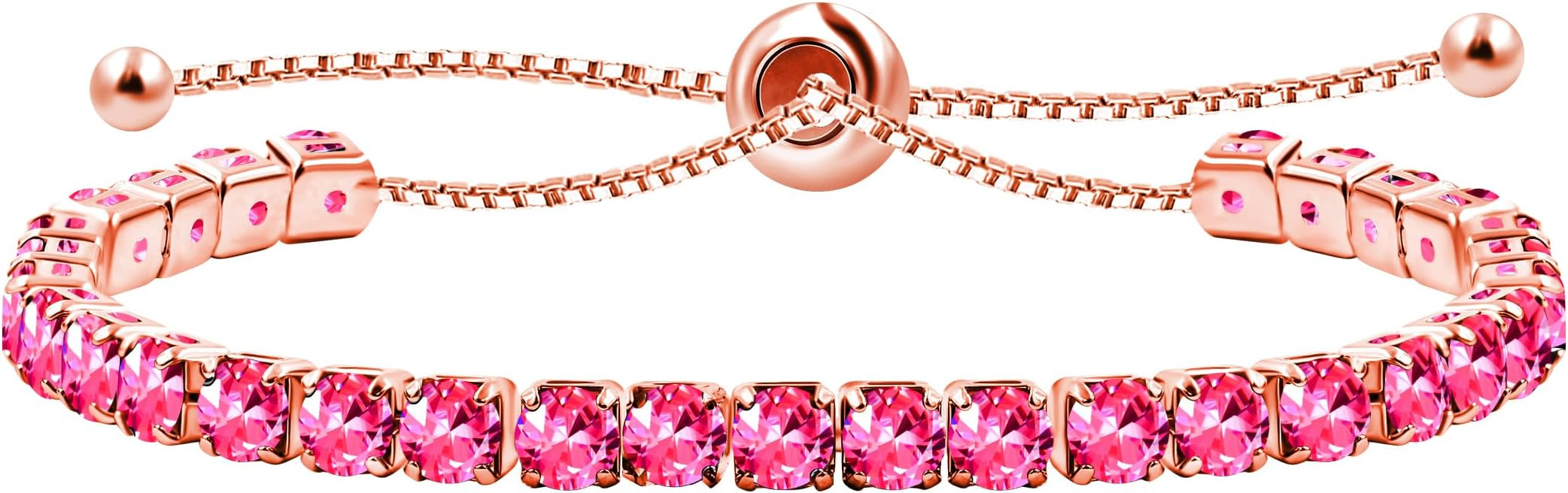 Uloveido Fashion Adjustable Slider Bolo Clasp Tennis Bracelet for Women Hypoallergenic White Gold... | Amazon (US)