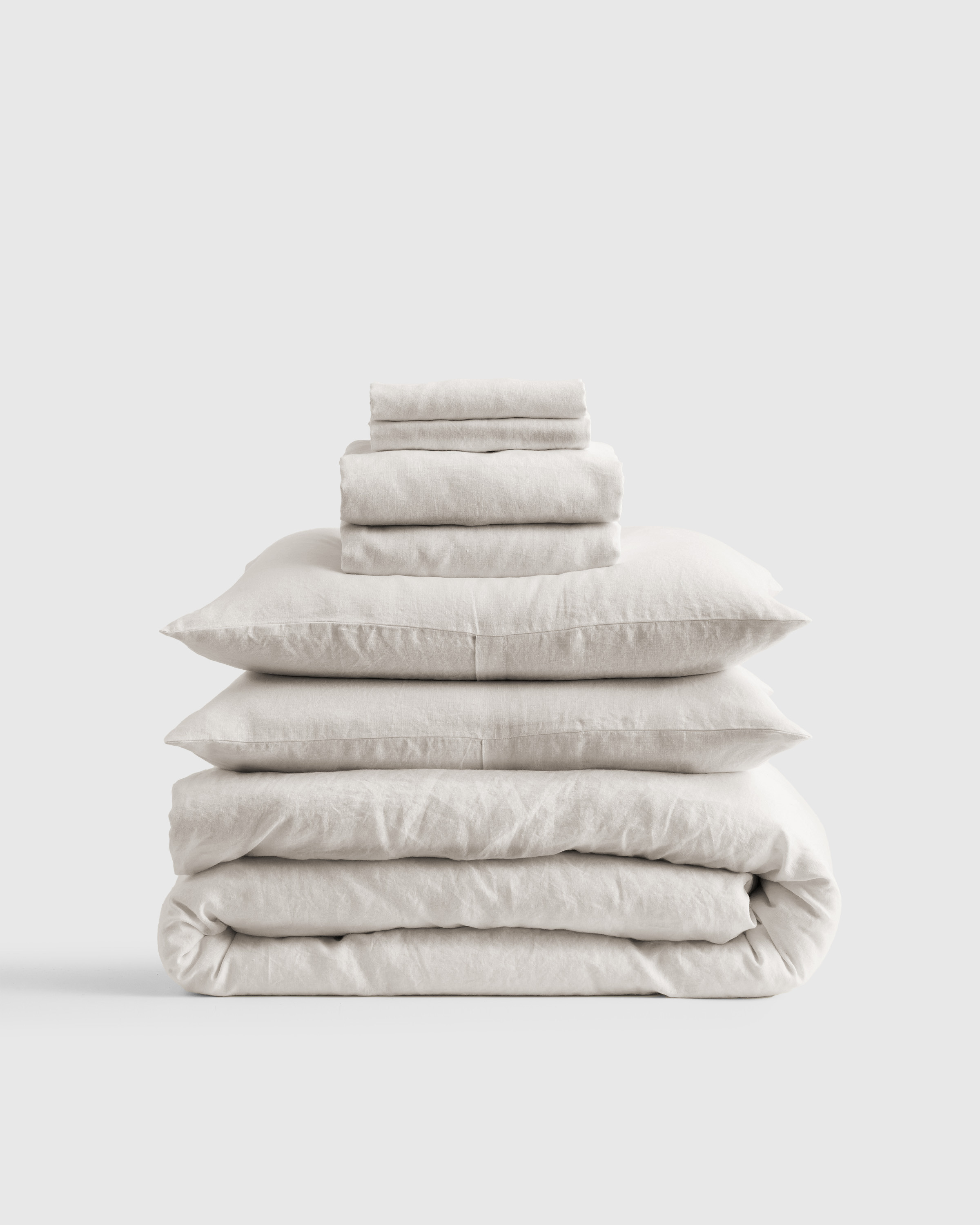 Quince | Linen Duvet Deluxe Bundle in Sand Size Full | Flax | Quince