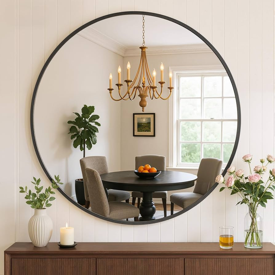 Bathroom Mirror for Wall, 24 Inch Round Mirrors | Amazon (US)