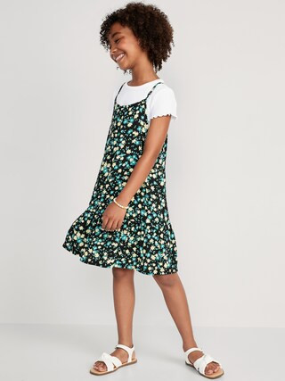 Sleeveless Printed Dress & Rib-Knit T-Shirt Set for Girls | Old Navy (US)