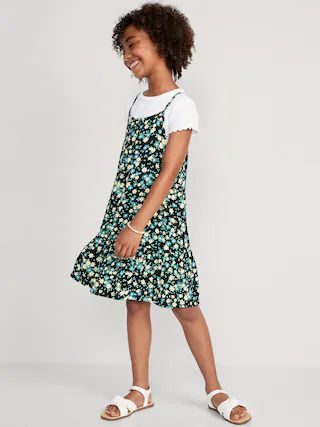 Sleeveless Printed Dress & Rib-Knit T-Shirt Set for Girls | Old Navy (US)