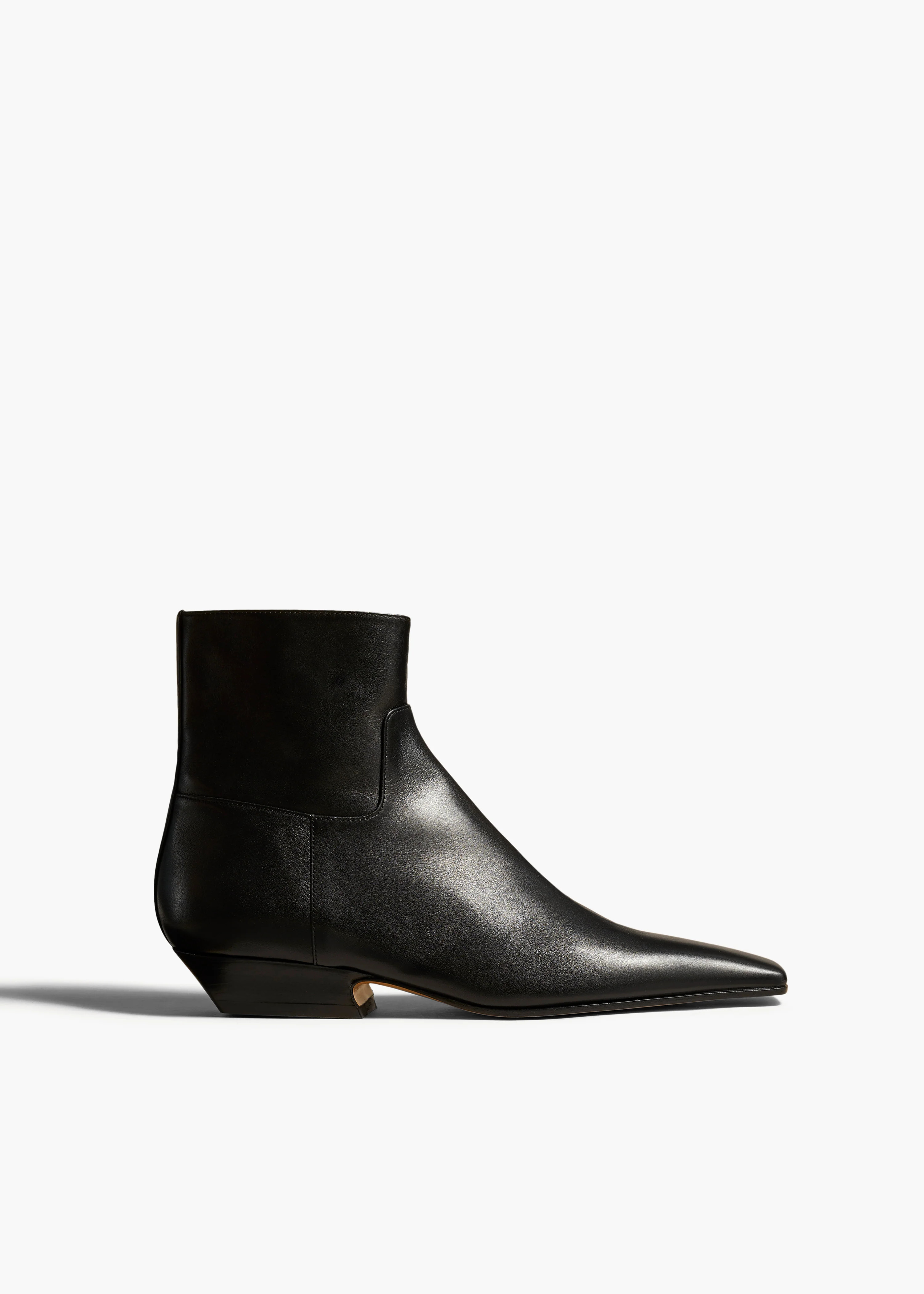 Marfa Ankle Boot in Black Leather | Khaite