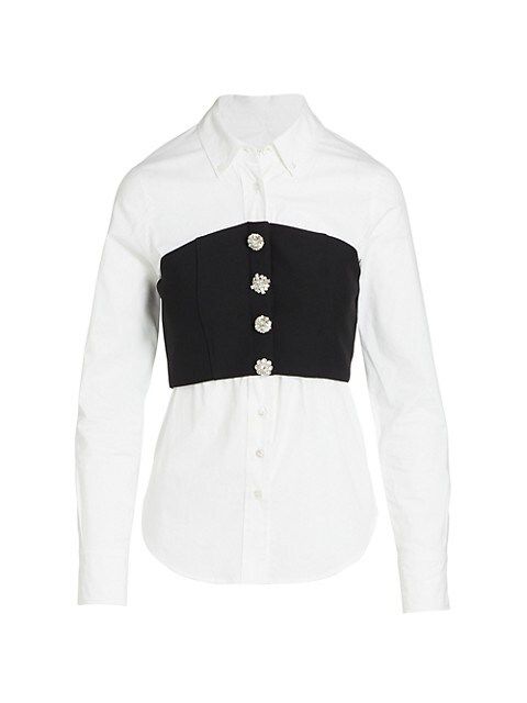 Miki Corset-Embellished Shirt | Saks Fifth Avenue