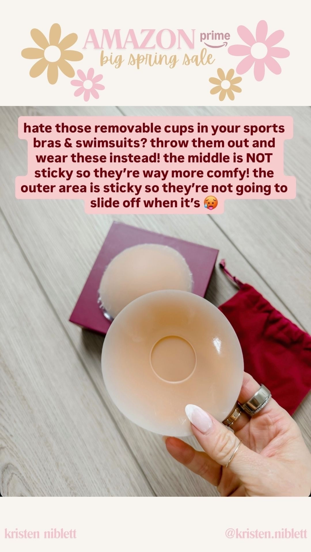 With summer coming up now is the perfect time to grab a set of these cakes nipple covers! They’re the perfect solution for backlist tops, and dresses in the summertime or if you’re like me and don’t want to wear a bra! They’re $10 off right now for the big spring sale 🙌🏻✨

#LTKootd #LTKgrwm #LTKSaleAlert