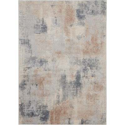 Nourison Rustic Textures Contemporary Abstract Indoor Area Rug Beige/Grey 5'3" x 7'3" | Target