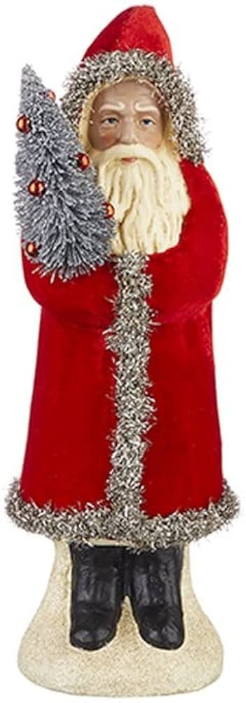 RAZ Imports 2022 Collected Christmas 12" Red Velvet Santa | Amazon (US)