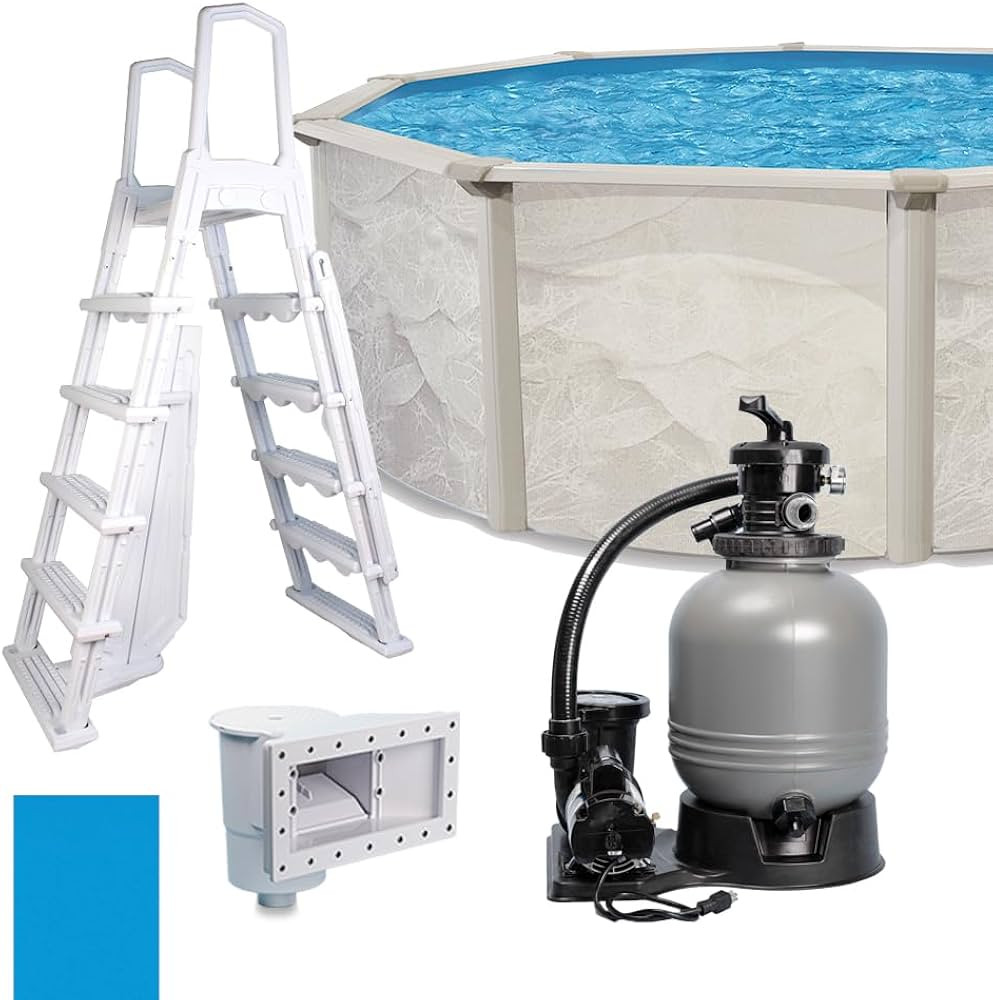 Generic Boulder 24' x 52 ATS+ Easy-Build Steel Above Ground Swimming Pool Kit by WaterThat | Amazon (US)