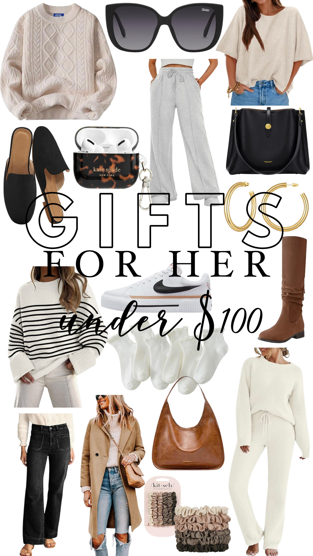 The best Amazon Gifts for her.

Gift Guide | Christmas Gifts | Amazon Fashion | Sweater | Jewelry | Earrings | Black Friday | Sale | Boots | Handbag | Denim | Jeans | Sweats | Sweater Set | Mules | Cable Knit Sweater | Air Pods | Ruffle Socks | Nike | Trench Coat | Quay | Sunglasses

#LTKCyberWeek #LTKGiftGuide 

 #LTKSaleAlert #LTKFindsUnder50 #LTKFindsUnder100