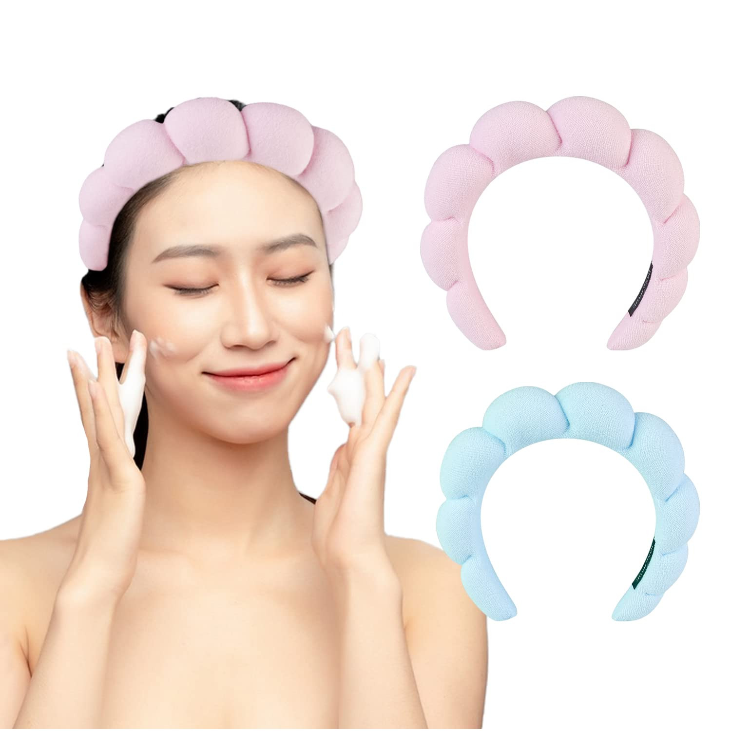 VisTapex 2Pcs Spa Headband for Women, Headband for Washing Face, Skincare Headbands for Women Mak... | Amazon (US)