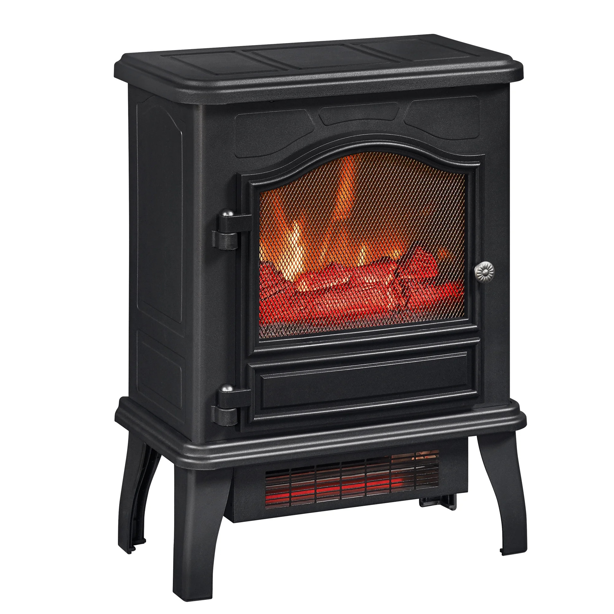 ChimneyFree Powerheat Infrared Quartz Electric Stove Heater, Black - Walmart.com | Walmart (US)