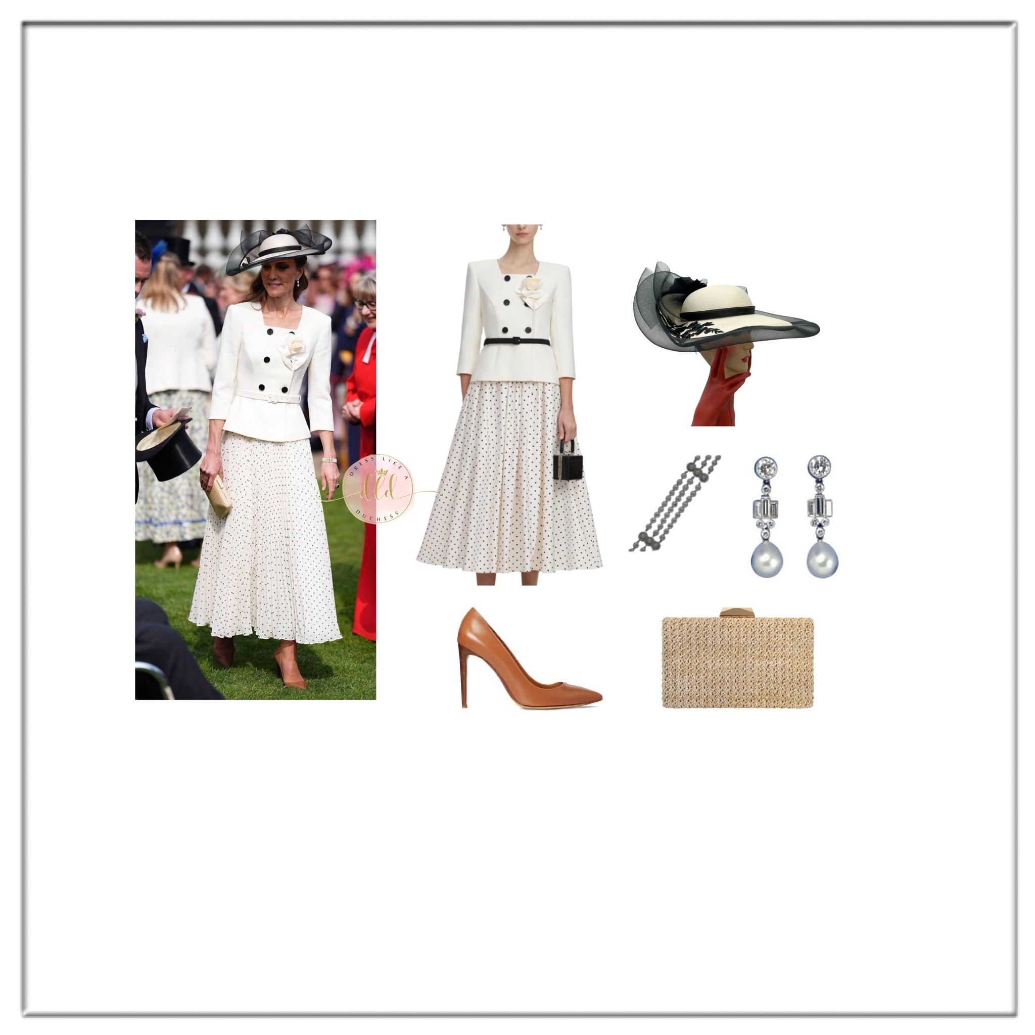 5/8/26 Kate Middleton hosting her first garden party of 2026 wearing Self-Portrait