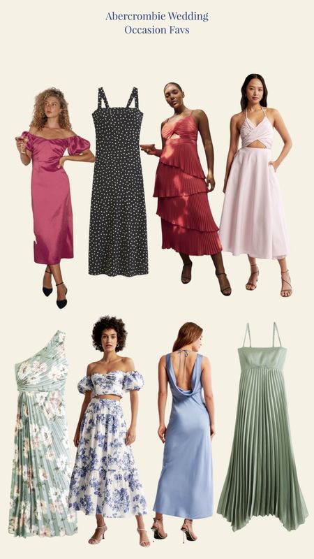 @Abercrombie wedding
shop is SO GOOD
#AbercrombiePartner!
Stunning options for
wedding guest, shower guest
and bridal related occasions!
I'm 5'4 and wear a xxs.
Regular length fit me best
especially when I added a
little kitten heel!