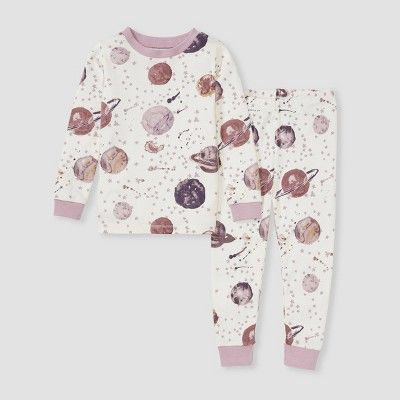 Burt's Bees Baby® Toddler Girls' 2pc Star Galazy Pajama Set - Pink | Target