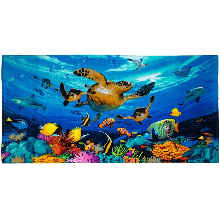 Journey of The Sea Turtles Super Soft Plush Cotton Beach Bath Pool Beach Towels - Walmart.com | Walmart (US)