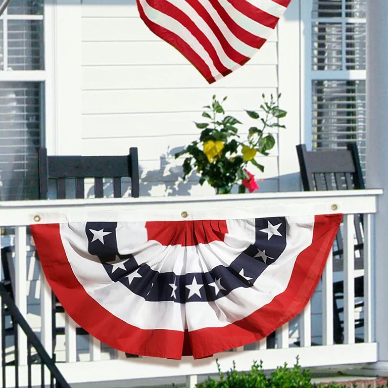 American Pleated Fan with Stars and Stripes by Annin, 3’ x 6’ | Walmart (US)