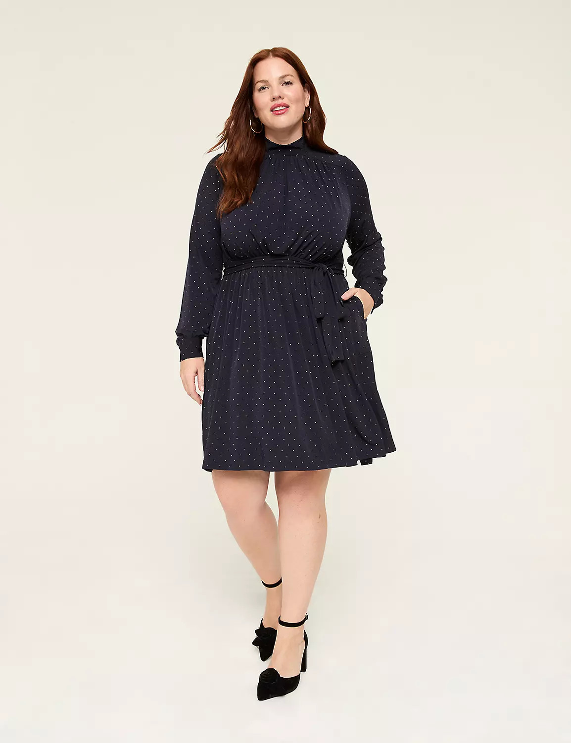 Embellished Mock-Neck Jersey Dress | Lane Bryant (US)