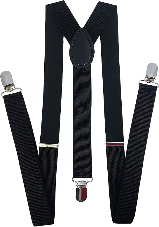 Navisima Adjustable Elastic Y Back Style Suspenders for Men and Women With Strong Metal Clips | Amazon (US)