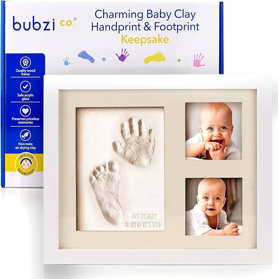 Bubzi Co Baby Footprint Kit, Baby Foot and Hand Print Kit, Baby Keepsake Frame, Nursery Pictures ... | Amazon (US)