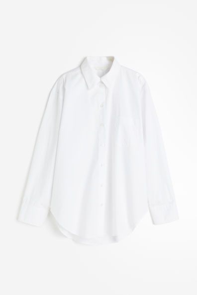 Oversized poplin shirt | H&M (UK, MY, IN, SG, PH, TW, HK, KR)