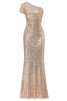 Blush Sequin Gown | Rent the Runway