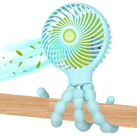 Mini Handheld Stroller Fan, TRELC Personal Portable Baby Fan with Flexible Tripod, 2021 Upgraded Ver | Amazon (US)