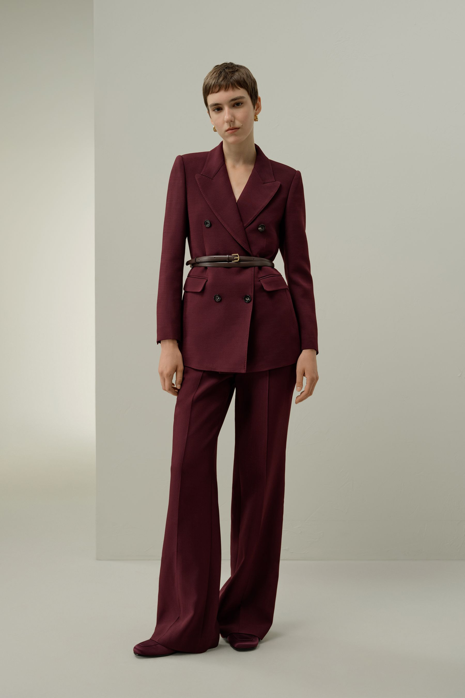 Slim Double-Strap Leather Belt | LILYSILK