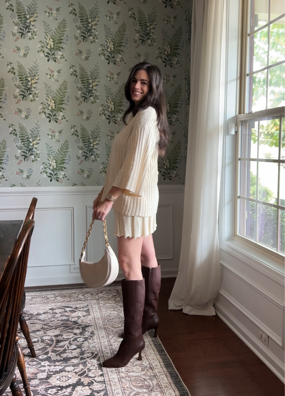 Sweater set sweater skirt fall outfit knee high boots kitten heels 

#LTKSeasonal #LTKShoeCrush #LTKStyleTip