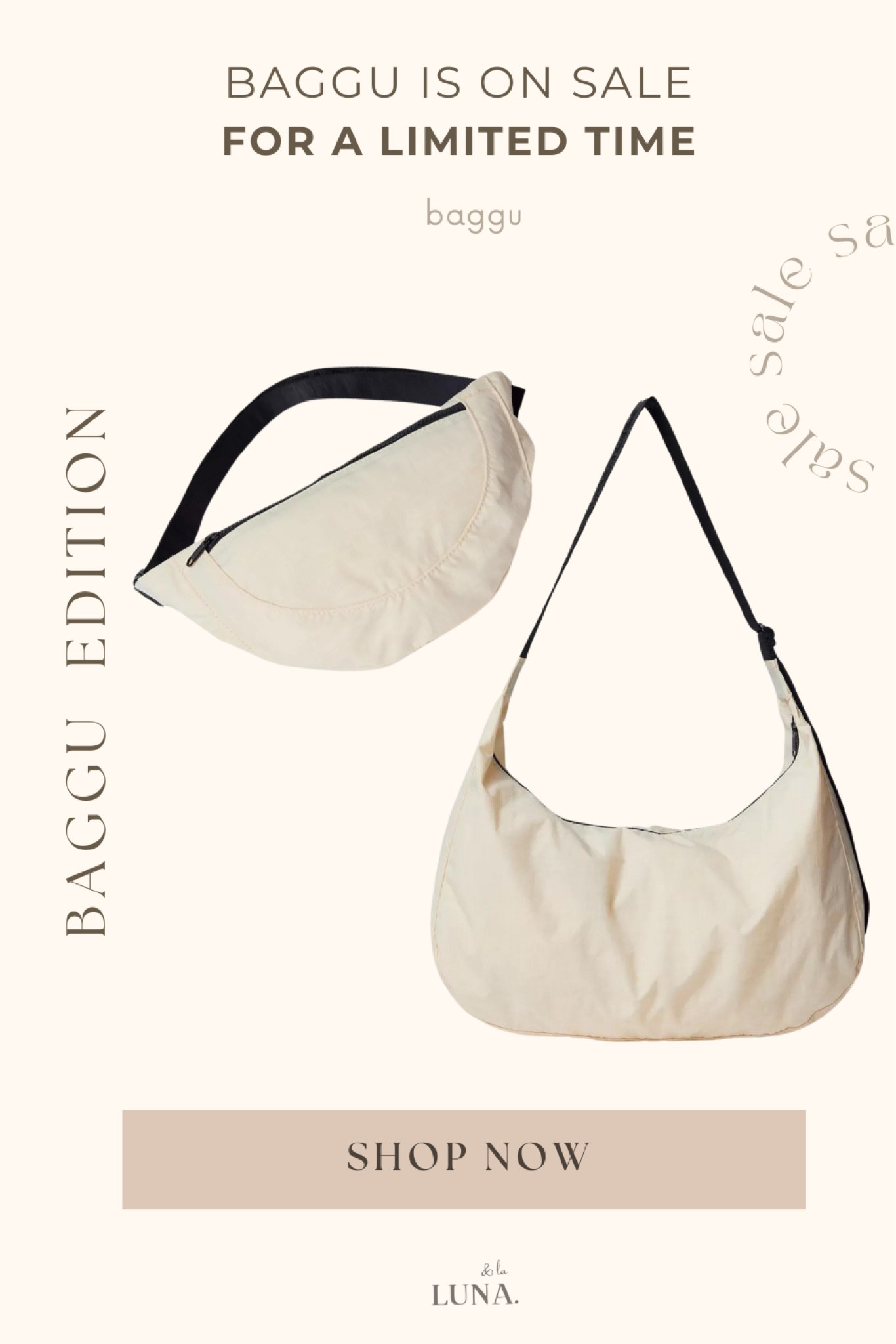 flash deals! Super cute neutral baggu fannypack & crescent sling bags on sale now! 

#LTKhome #LTKitbag #LTKsalealert