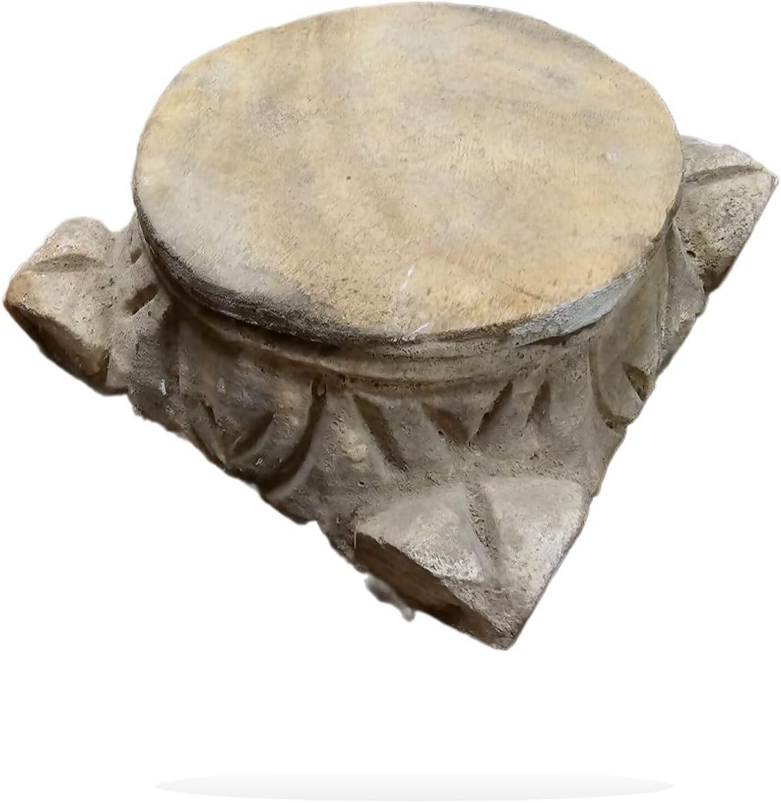 Carved Wooden Pedestal Base Riser Architectural Capital Cheese Cake Plant Stand XLR-381 Handmade ... | Amazon (US)