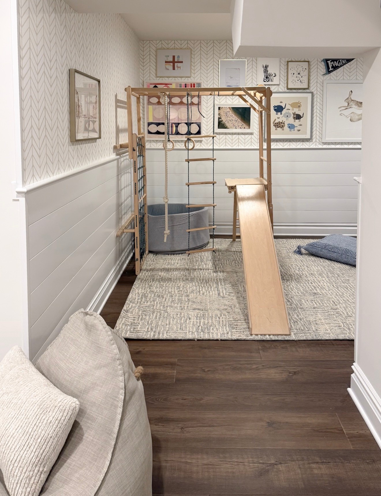 The playroom is one of my favorite parts because it feels calm and cohesive, not chaotic. Everything is soft, neutral, and made for real life.

kids playroom ideas, neutral playroom decor, basement play area, cozy kids space, family home design, playroom organization, soft neutral interiors, modern kids room, functional family spaces, playroom styling ideas, home decor for families, girlonthehudson

#LTKKids #LTKHome #LTKSaleAlert