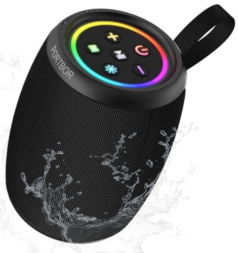 Bluetooth Speaker, Portable Wireless, Powerful Stereo Small Speaker USB Rechargeable with AUX Input, IPX5 Waterproof, TWS Pairing, for Outdoor Home Party Travel, Electronics Birthday Gifts for Him Her | Amazon (US)