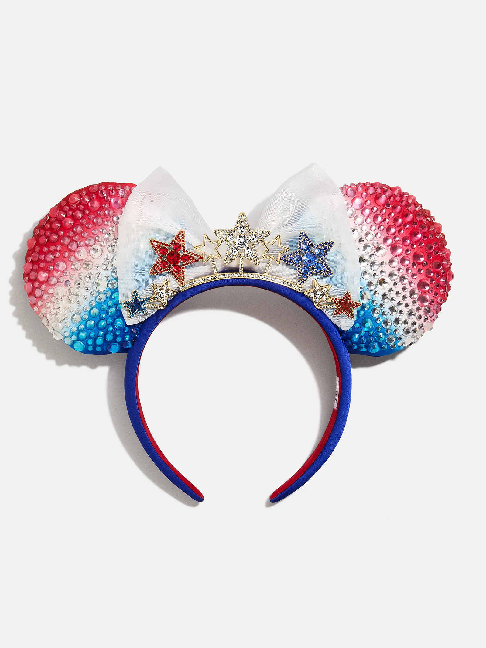 Disney Minnie Mouse Jeweled Americana Ears Headband - Minnie Mouse Jeweled Americana Ears | BaubleBar