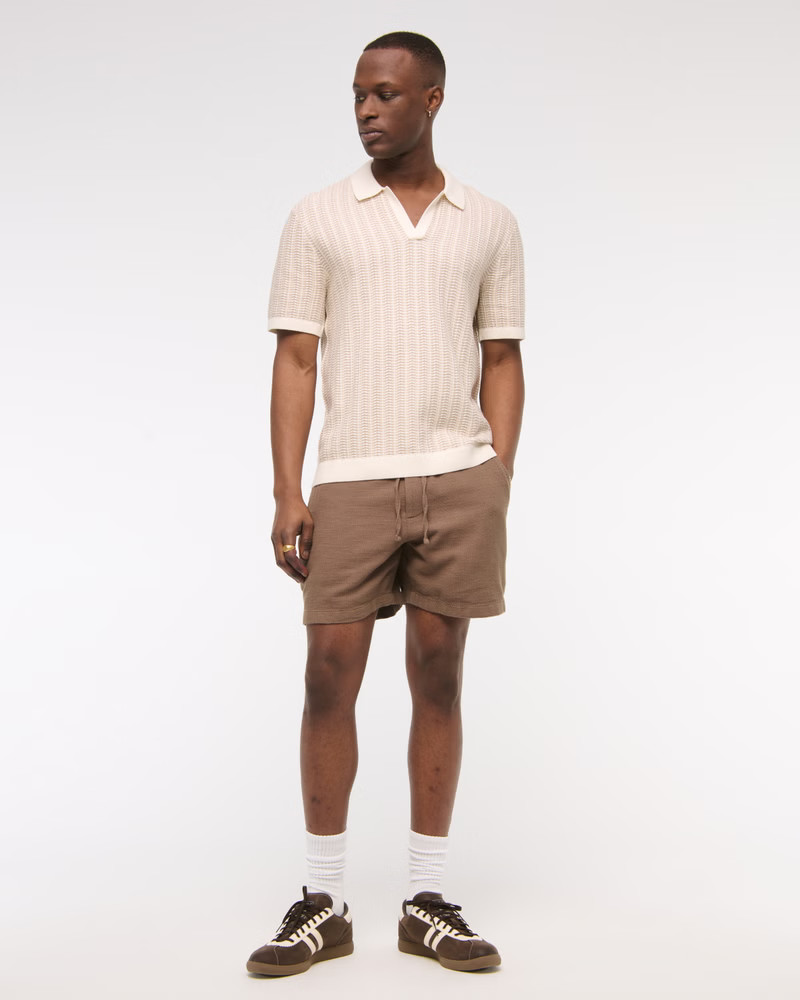 Cotton Texture Pull-On Short | Abercrombie & Fitch (US)