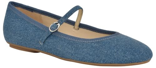 Nine West Women's Classik Flat, Blue Denim 420, 8.5 | Amazon (US)