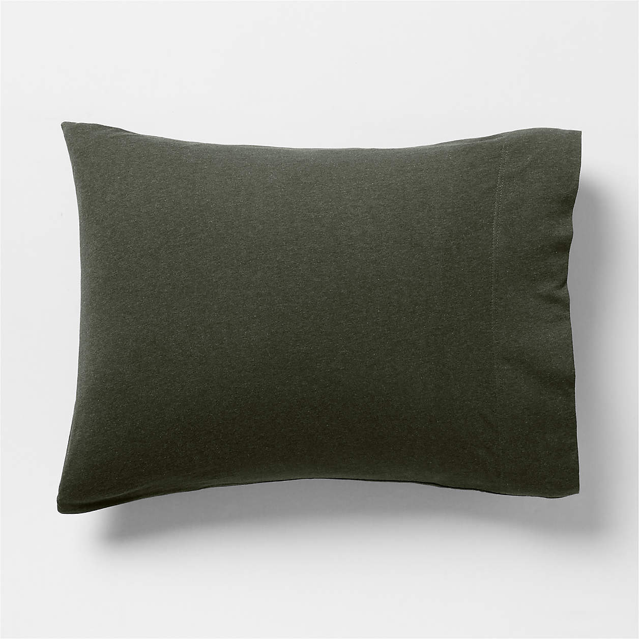 Cozysoft Organic Cotton Jersey Ficus Green Standard Bed Pillow Sham + Reviews | Crate & Barrel | Crate & Barrel