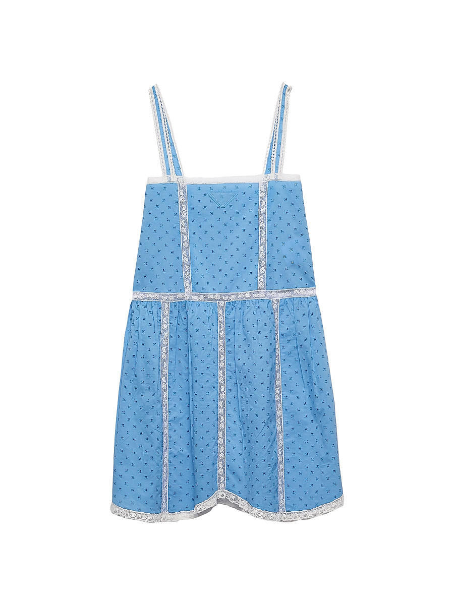 Women's Eyelet Lace Mini-Dress - Blue - Size 0 | Saks Fifth Avenue