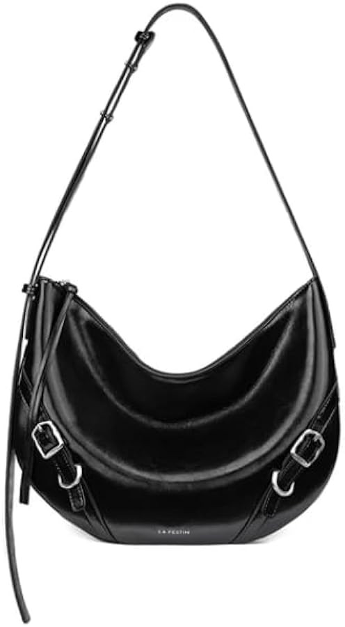 LAFESTIN Shoulder Bag for Women with Adjustable Strap, Split Leather Hobo Crossbody Bags, Trendy ... | Amazon (US)