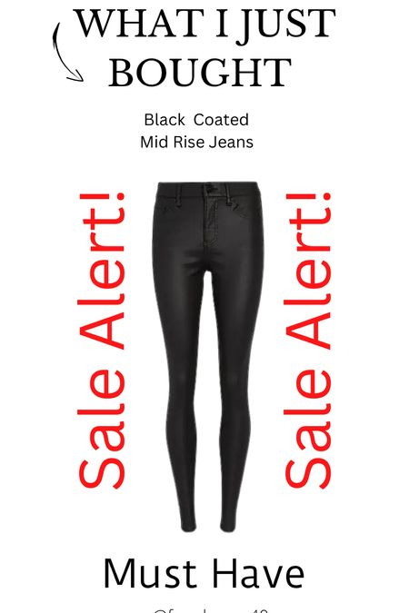 SALE ALERT! 40% OFF -  Mid Rise Black Coated Skinny Jeans 

#LTKsalealert #LTKstyletip
