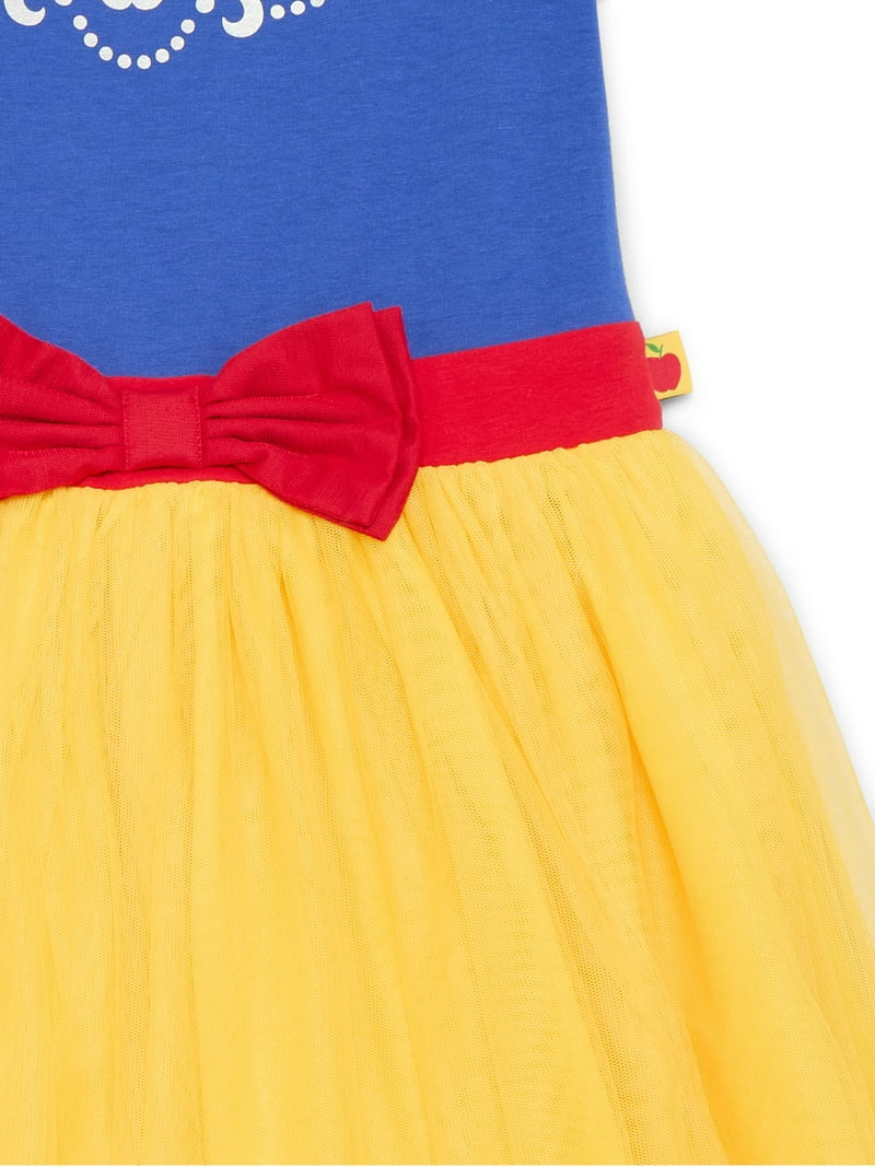 Disney Princess Girls Snow White Cosplay Dress with Short Puff Sleeves, Sizes 4-12 | Walmart (US)