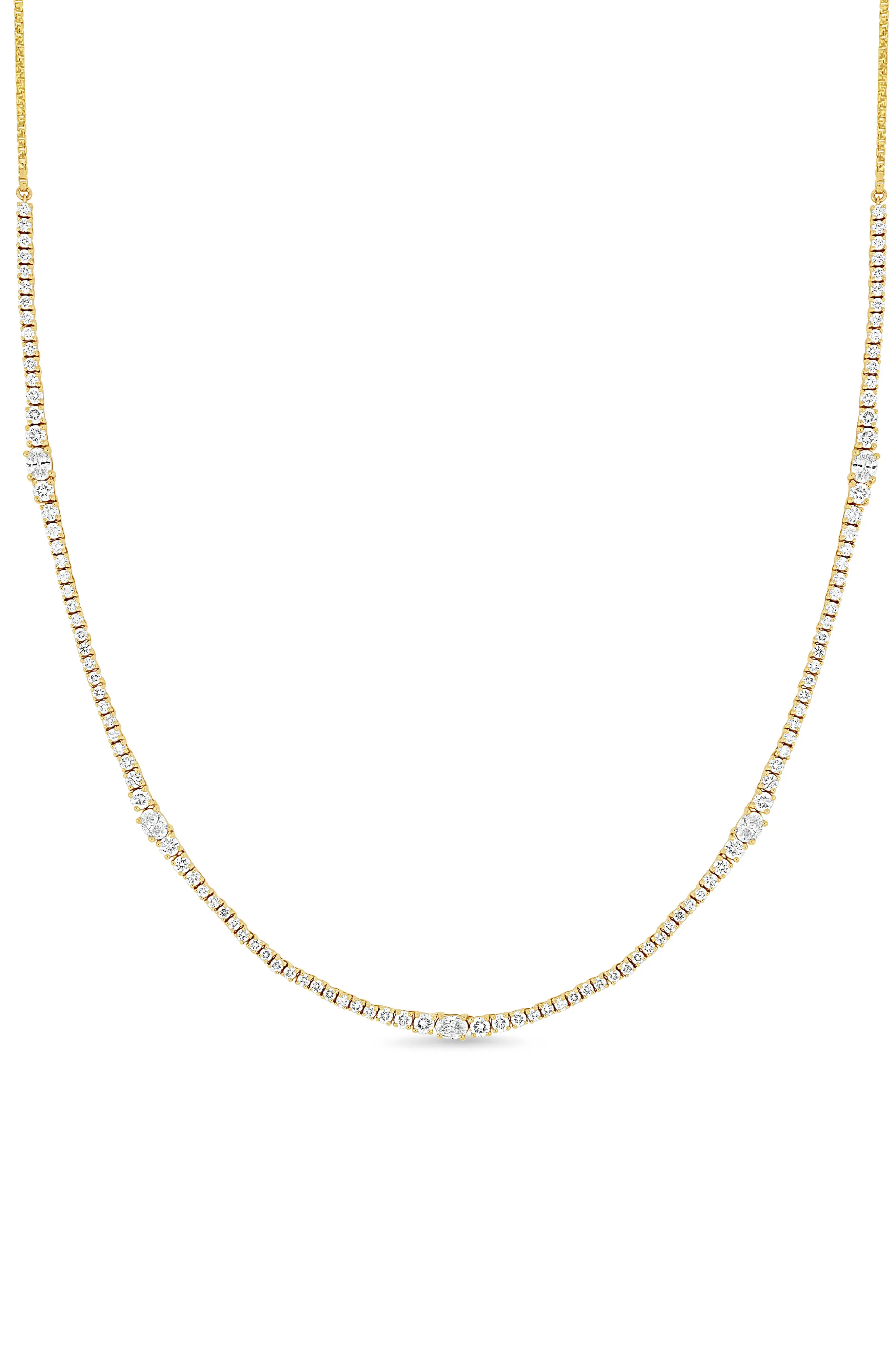 18K Gold Audrey Diamond Tennis Necklace (Women) | Nordstrom | Nordstrom