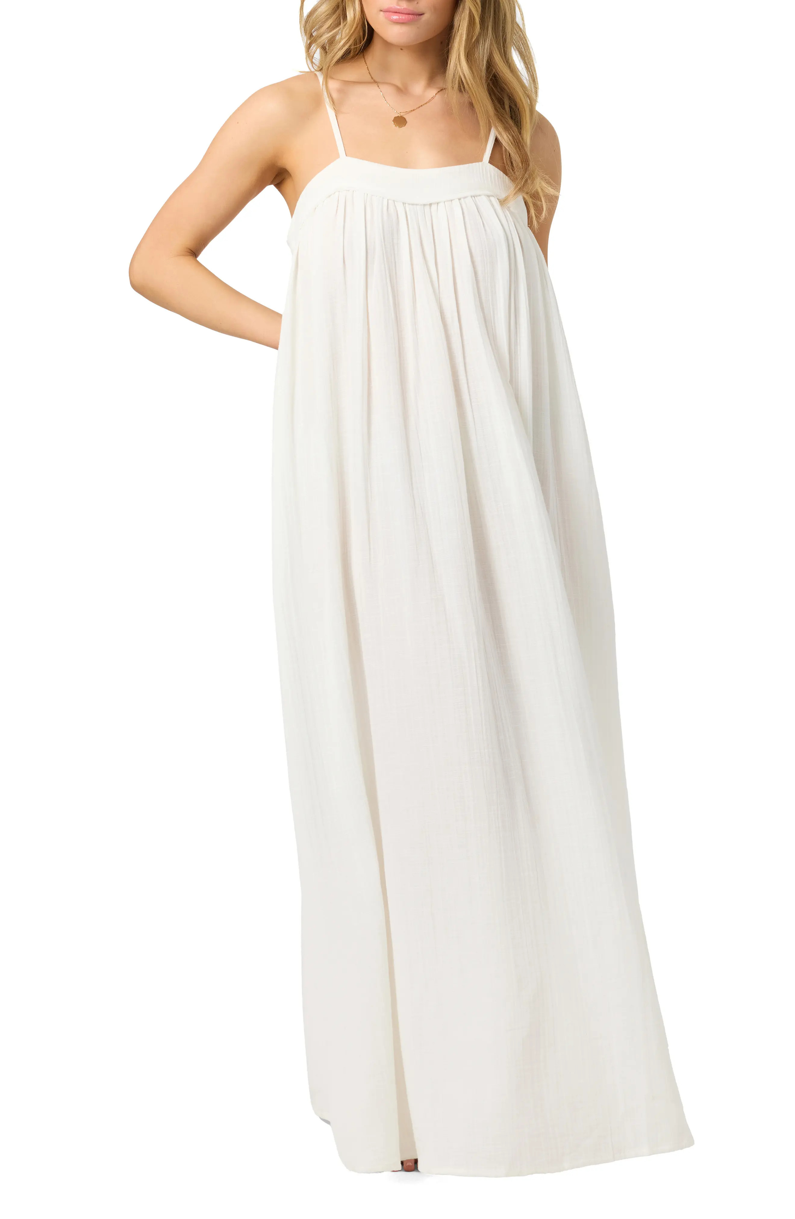 Sai Saltwater Solids Cover-Up Cotton Maxi Dress (Women) | Nordstrom | Nordstrom