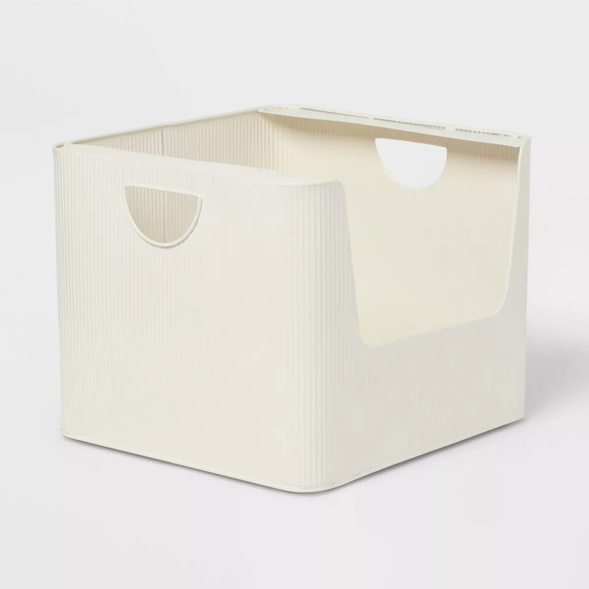 Metal Bin Large Open Front Ivory - Brightroom™ | Target