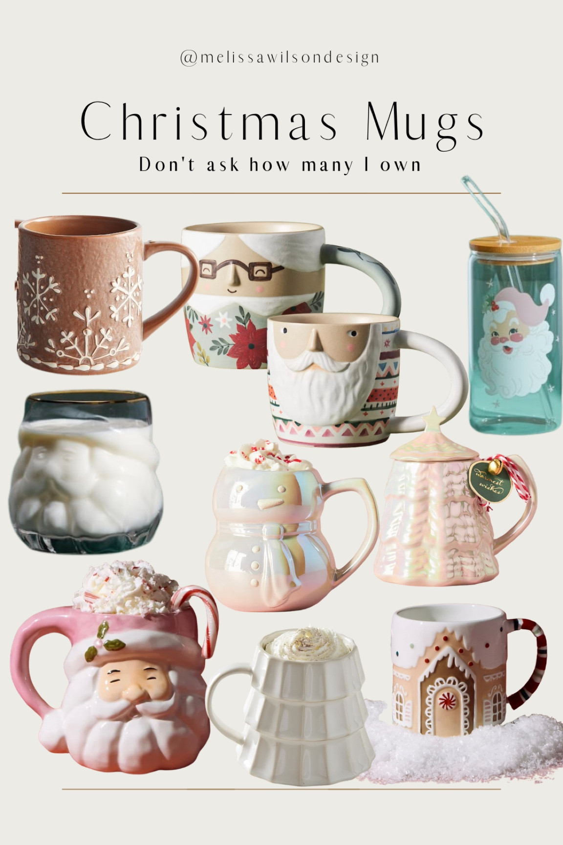 Christmas mugs. Holiday mugs. Santa mugs. Gingerbread mugs 

#LTKSeasonal #LTKHoliday