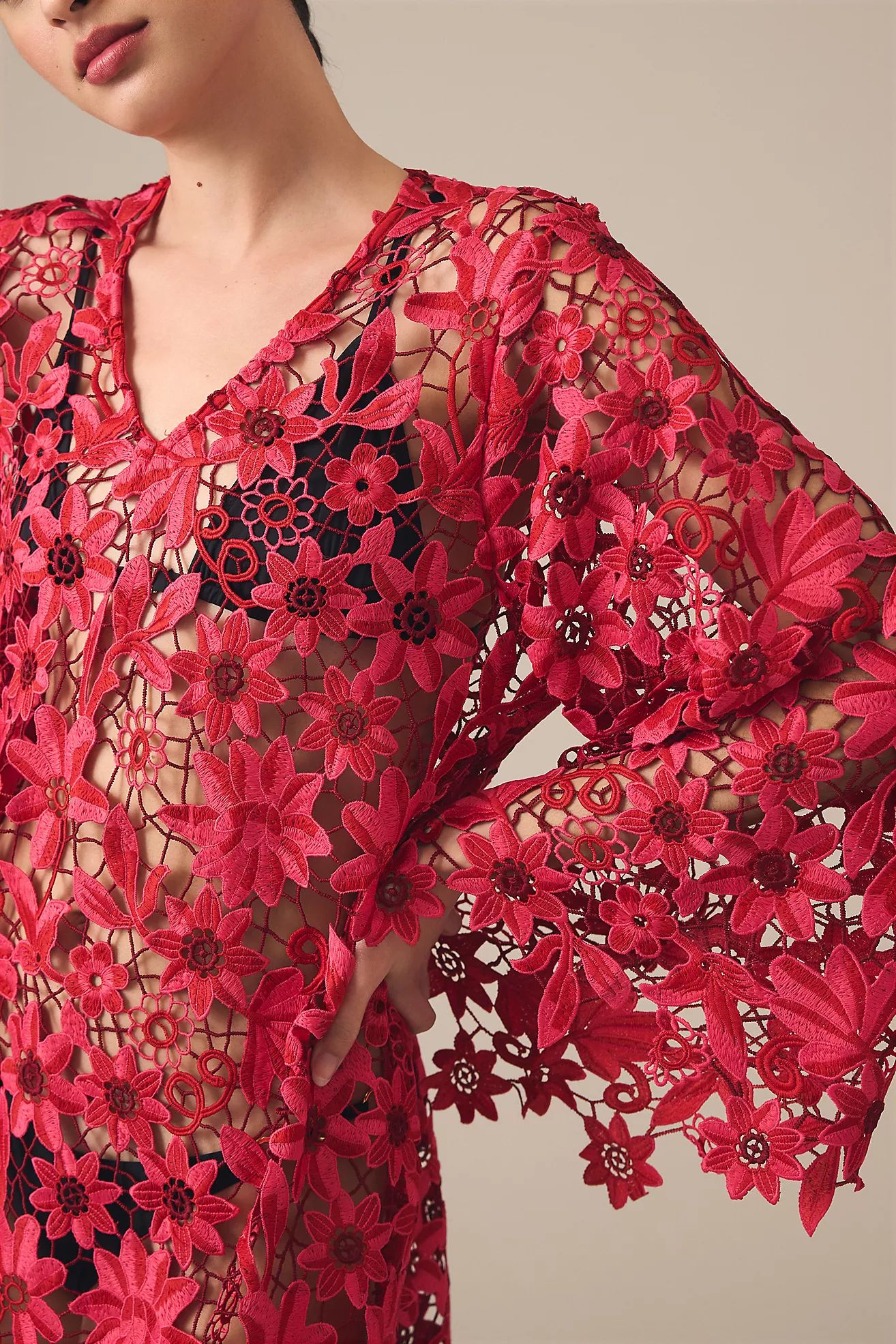 By Anthropologie Floral Lace Kaftan | Anthropologie (US)