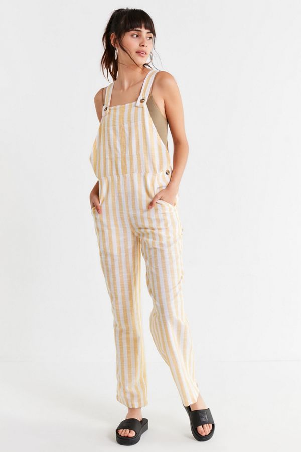 UO Allie Striped Button Overall | Urban Outfitters (US and RoW)