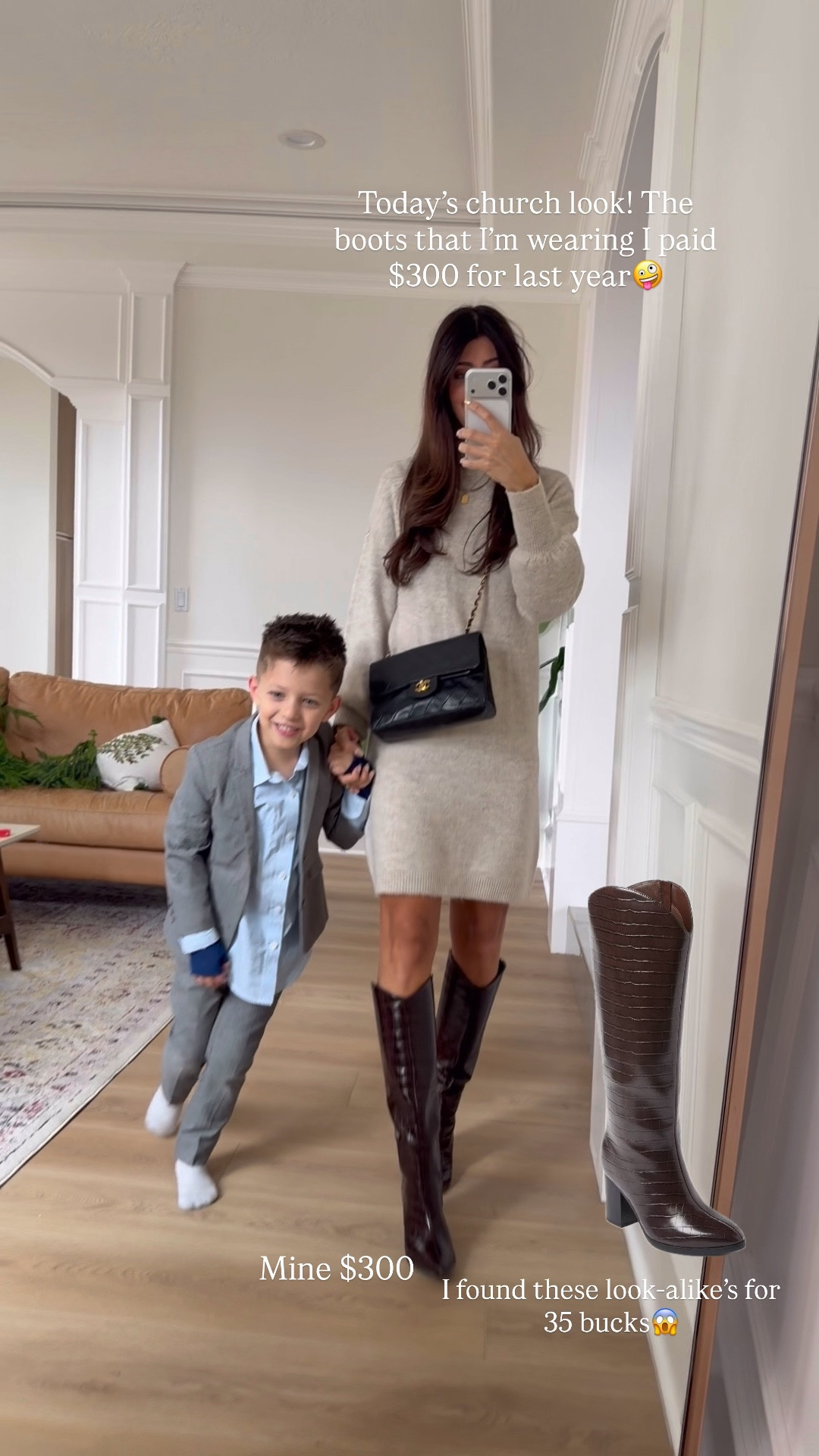 Try and get these boots that look the exact same as my $300 ones! 

#LTKOver40 #LTKmomlife #LTKFamily