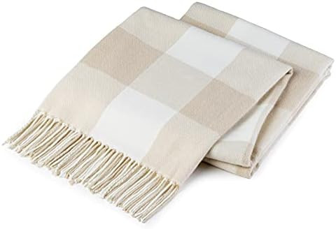 Buffalo Plaid Throw Blanket for Couch - Farmhouse Style Throws with Check Pattern - Soft Light Wo... | Amazon (US)