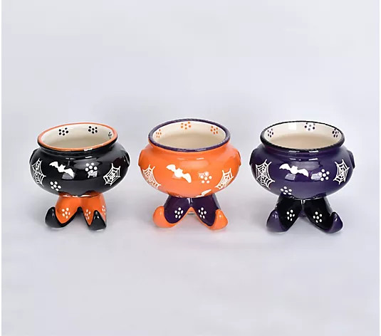 Temp-tations Seasonal Set of (3) 8-oz Witch Ramekins - QVC.com | QVC